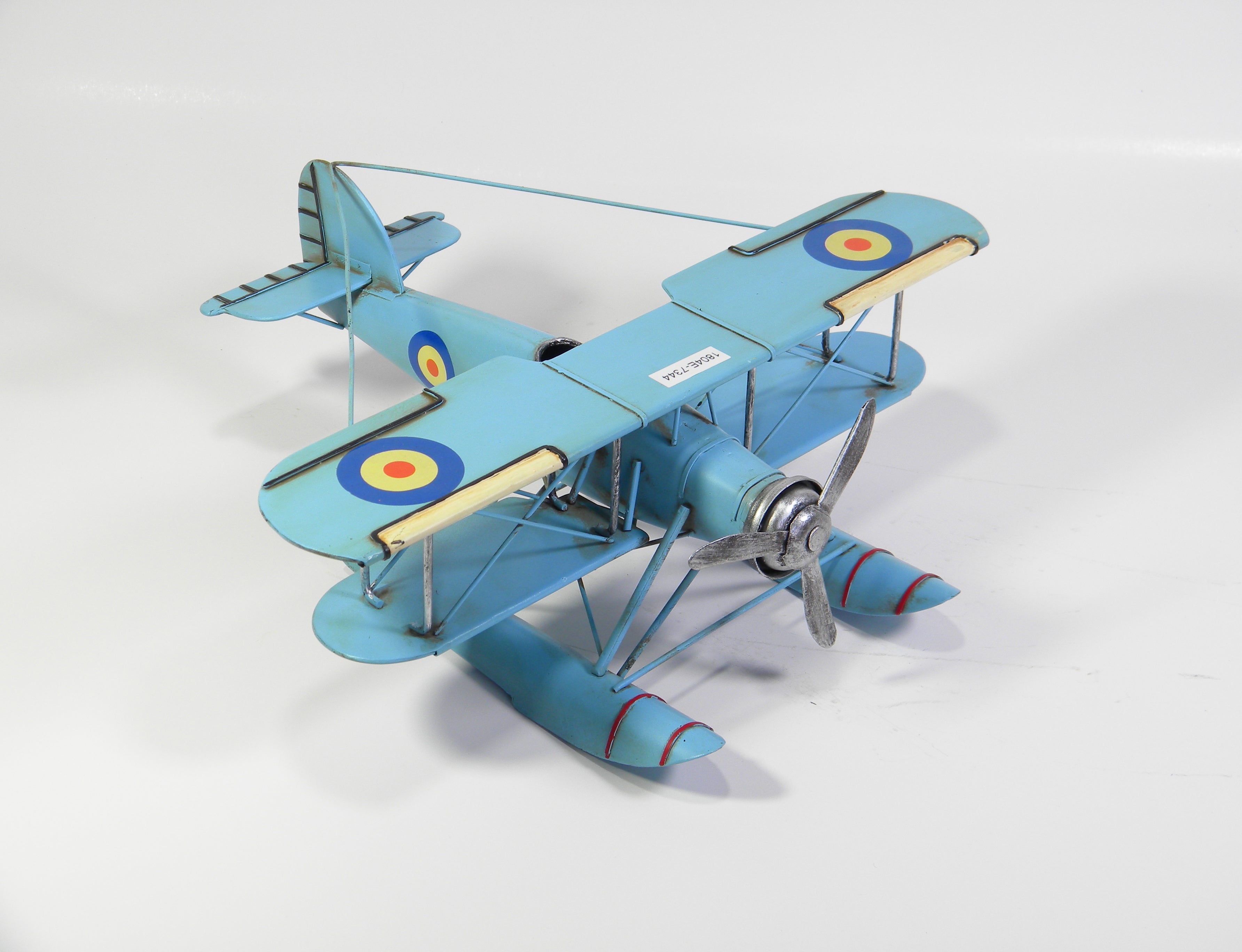 Vintage Blue Bomber Plane – Handcrafted Metal Aircraft Model