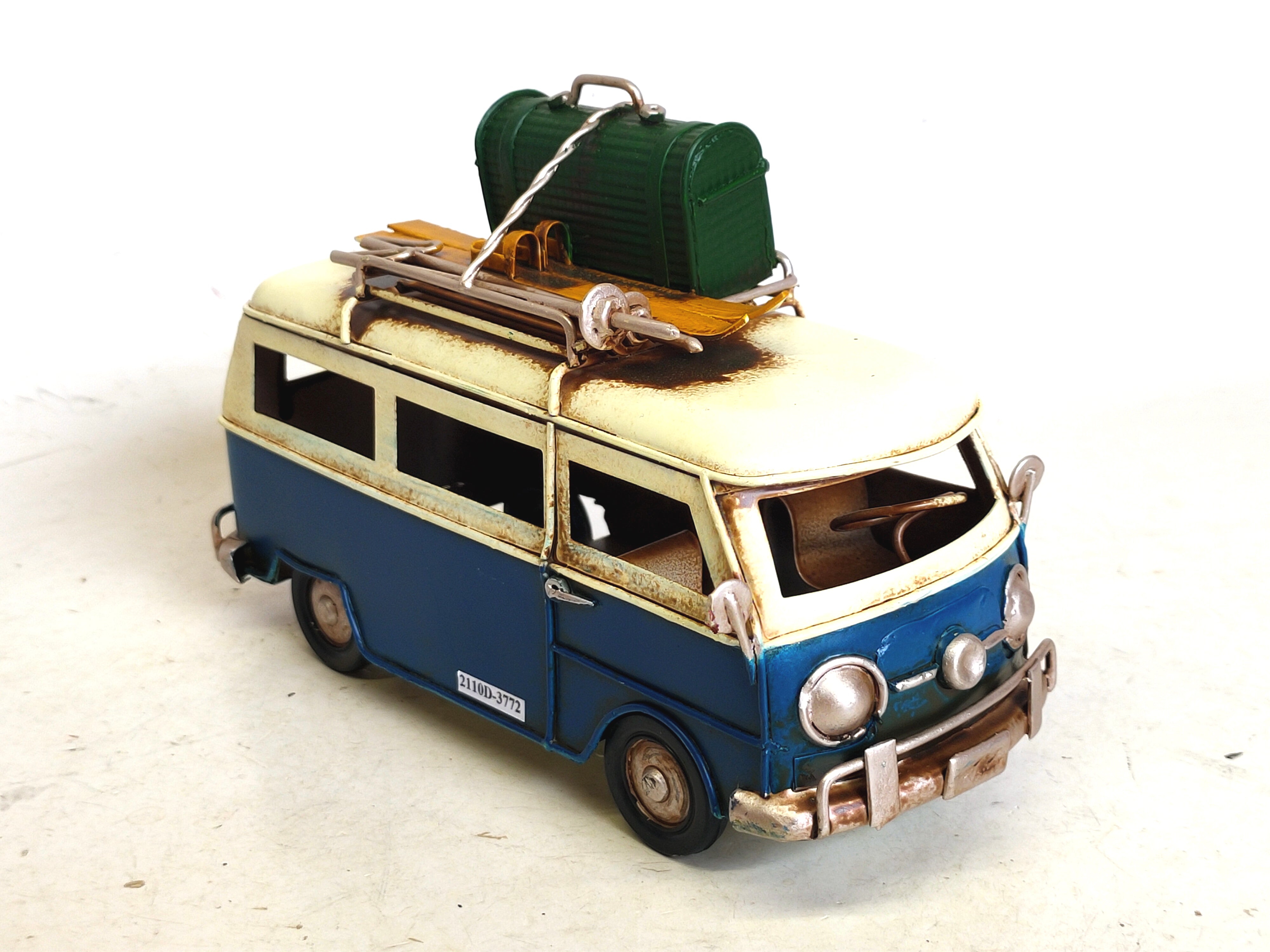 Vintage Metal Classic Kombi Van Blue