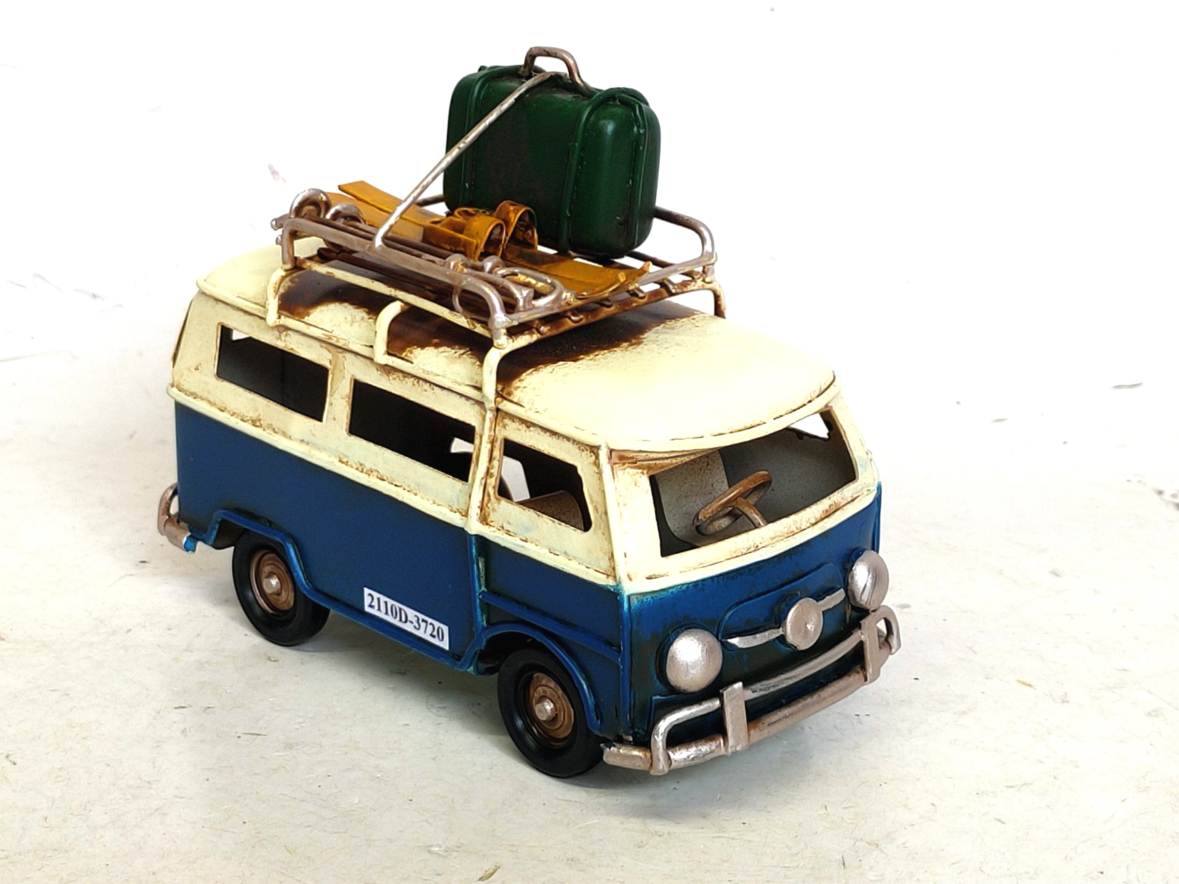 Vintage Metal Classic Kombi Van Blue