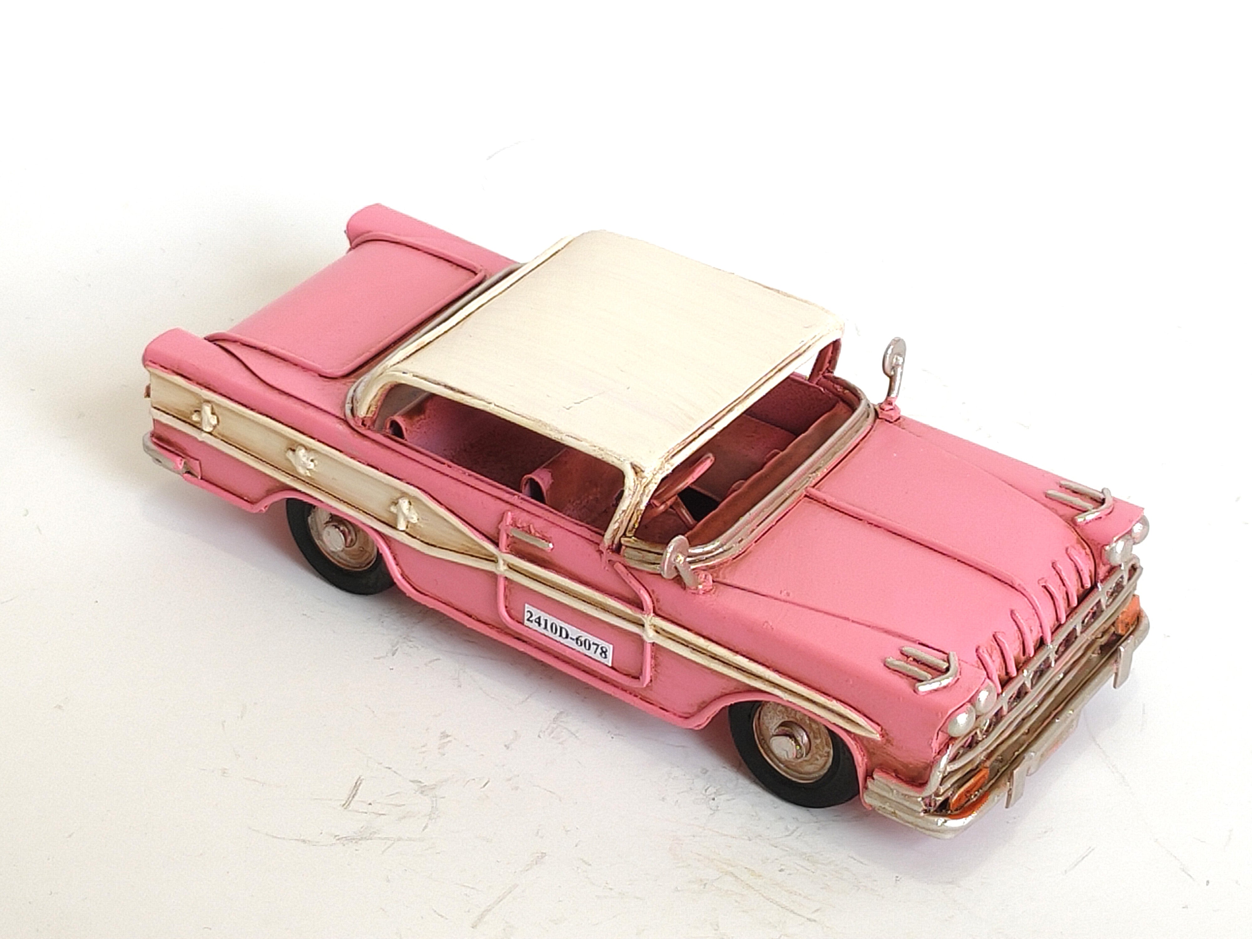 Vintage Metal Classic Sedan Pink & Green