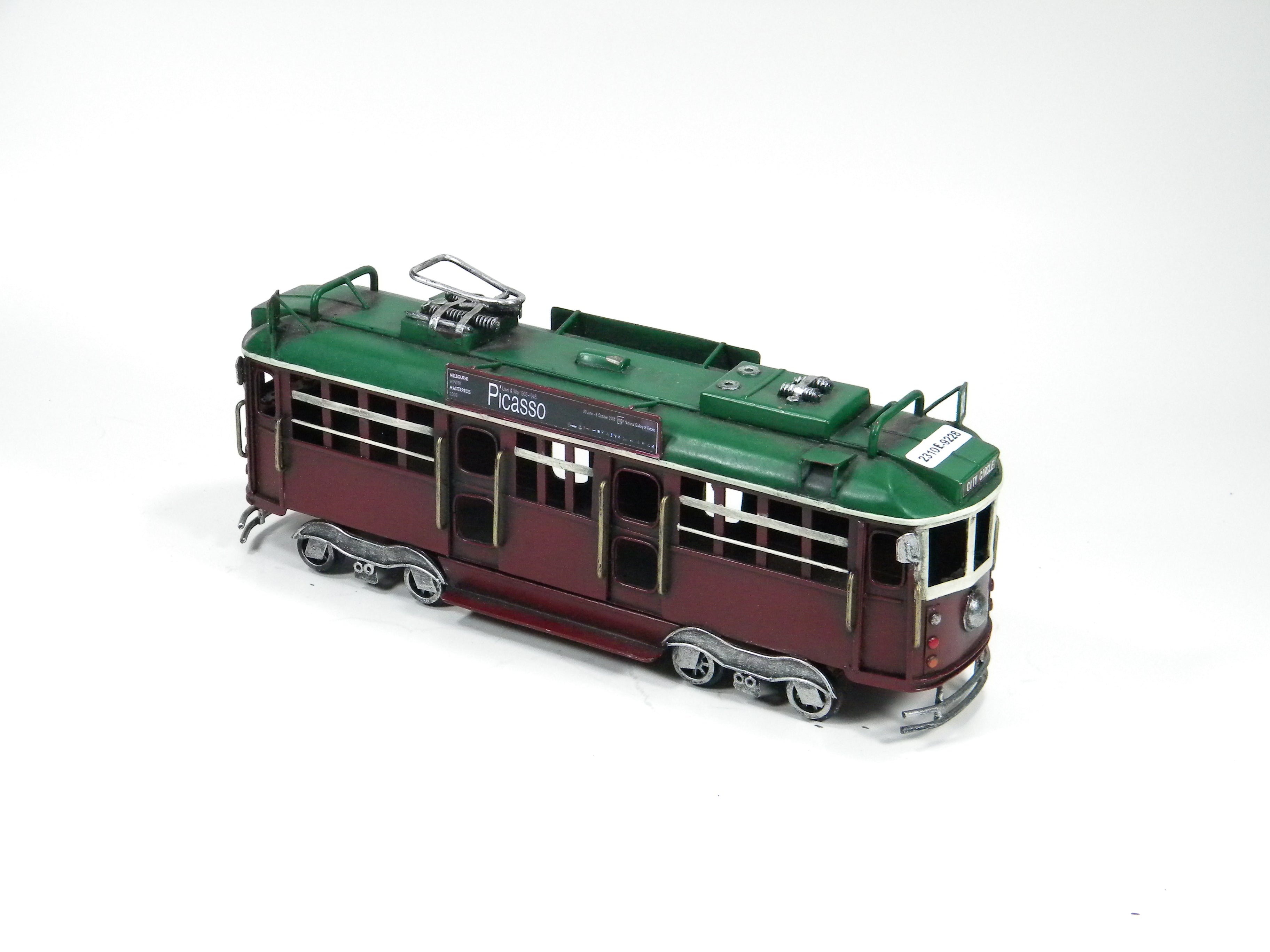 Vintage metal Melbourne Tram Burgundy
