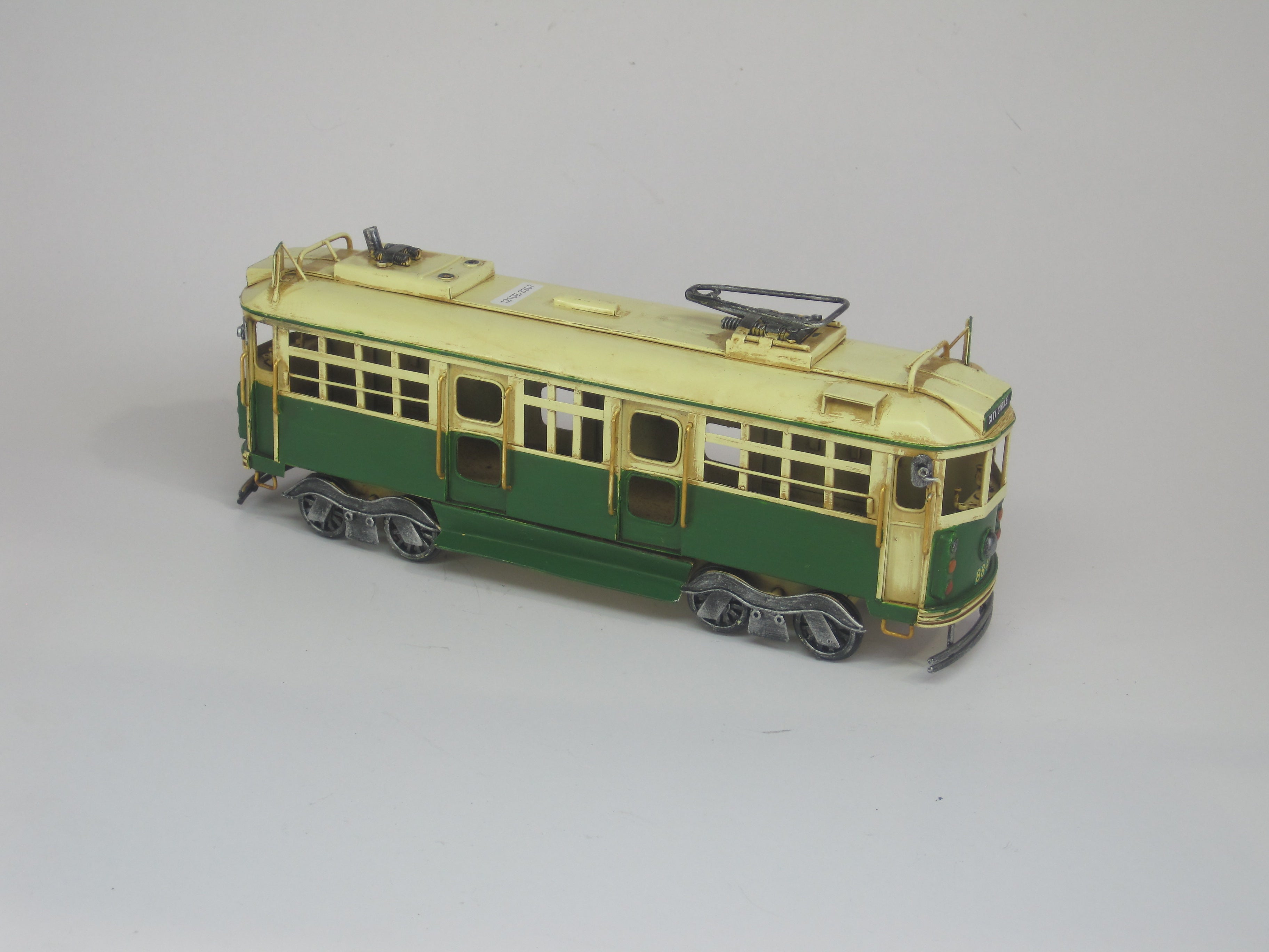Vintage metal Melbourne Tram Green